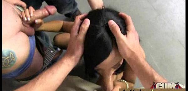  Naughty black wife gang banged by white friends 26